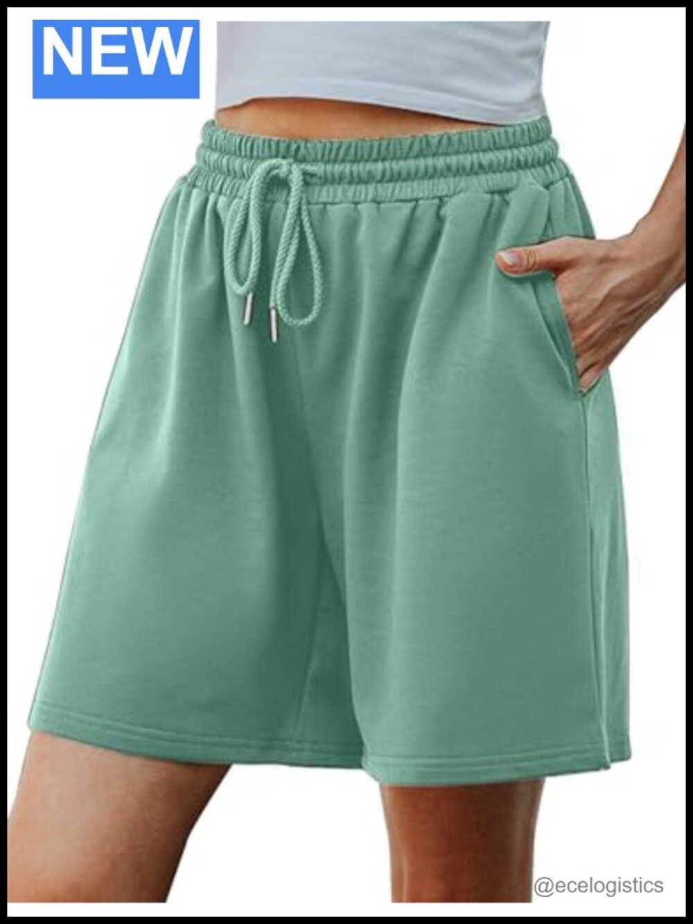 Bermuda Sweat Shorts with Pockets 7" Inseam